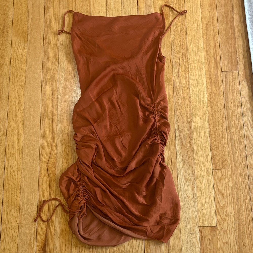 Free people Terracotta silky dress NWT
